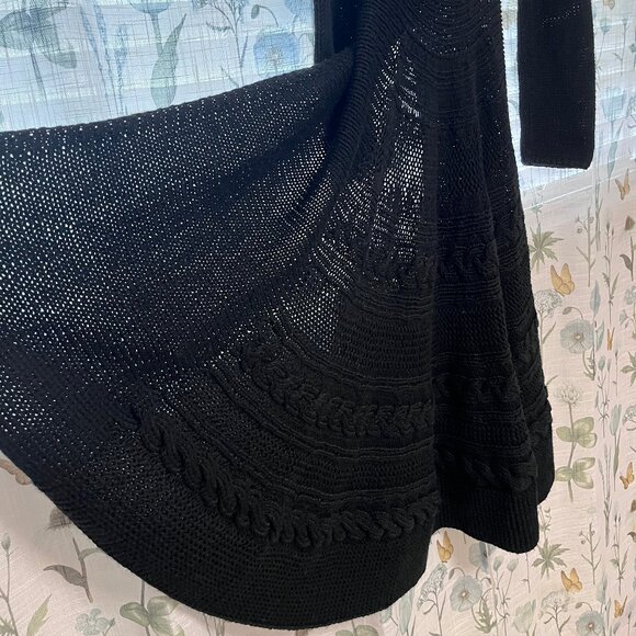 Long Knit Wool Coat - Picture 6 of 11